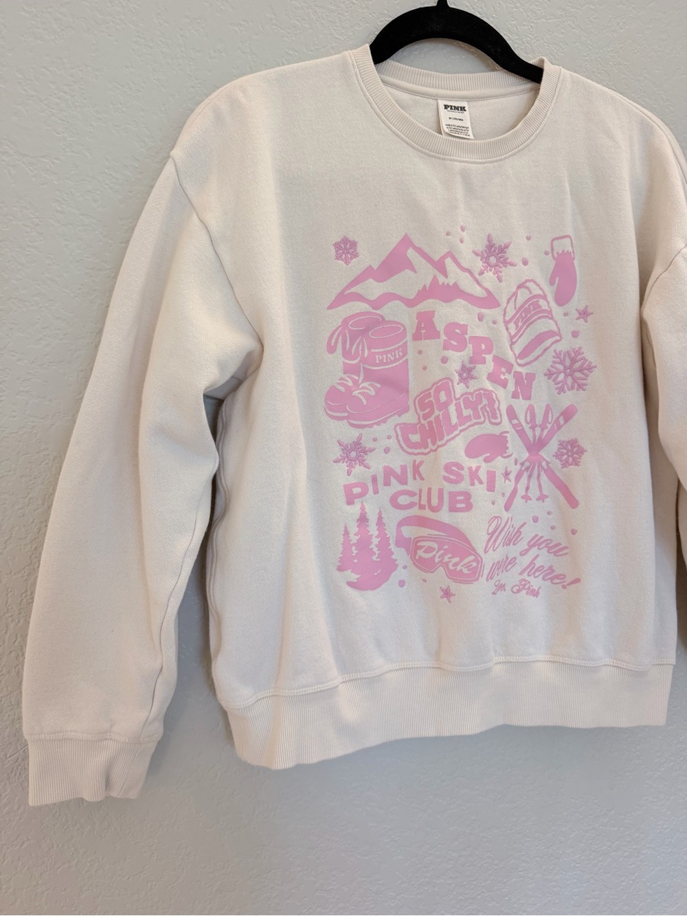 PINK Victoria’s Secret Aspen Ski Club Graphic Crewneck M - Picture 3 of 7